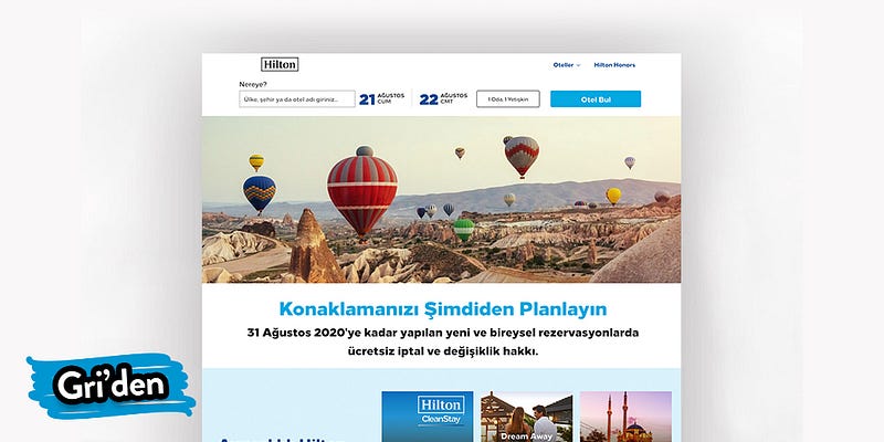 Hilton’un Yenilikçi Özellikleri ile Göz Dolduran Web Sitesi Yayında!