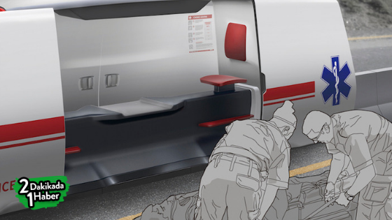 Trafiğe girmeyen ambulans