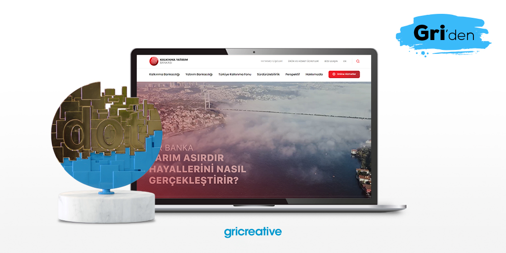 Kalkınma Yatırım Bankası Web Sitemiz DotComm Awards'tan Altın Ödülle Döndü