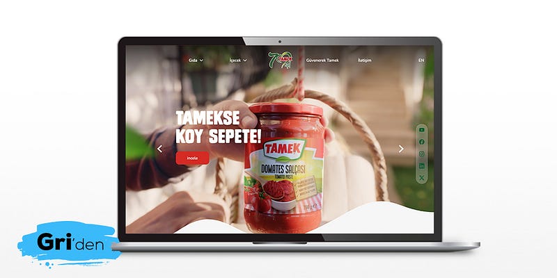 Tamek’in yeni web sitesi Gricreative’den